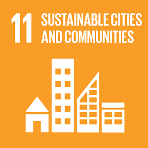 促使城市與人類居住具包容、安全、韌性及永續性代表圖示